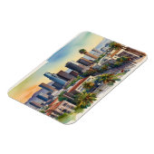 Los Angeles Aquarellkunst Magnet (Linke Seite)