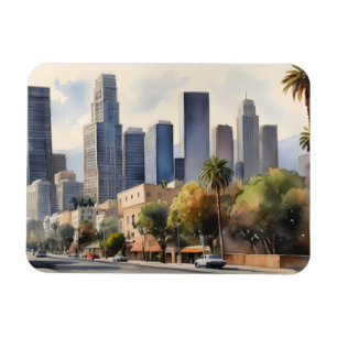 Los Angeles Aquarellkunst Magnet