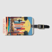 Los Angeles, Art Deco Illustration, Gepäckanhänger (Vorderseite (Horizontal))