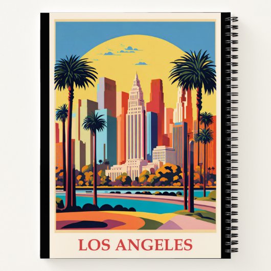 Los Angeles, Art Deco Illustration, Notizblock (Rückseite)