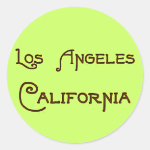Los Angeles Art Deco Logo Runder Aufkleber