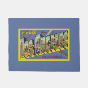 Los Angeles Artwork California Greetings Lila Fußmatte