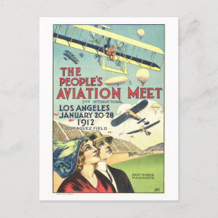 Los Angeles Aviation Meet Werbung Postkarte