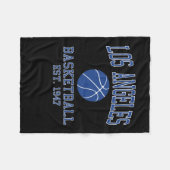 Los Angeles Basketball Fleecedecke (Vorderseite (Horizontal))