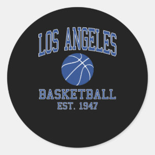 Los Angeles Basketball Runder Aufkleber