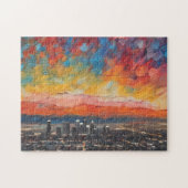 Los Angeles bei Sonnenuntergang Abstract Puzzle (Horizontal)