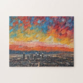Los Angeles bei Sunset Abstrakt Puzzle (Horizontal)
