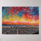 Los Angeles bei Sunset Abstrakt uneingerahmt Poster (Vorne)