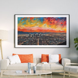 Los Angeles bei Sunset Abstrakt uneingerahmt Poster