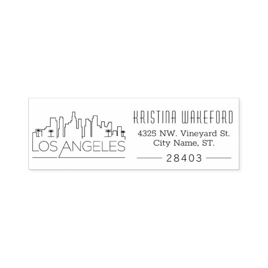 Los Angeles | Benutzerdefinierte Adresse Permastempel (Design)