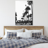 Los Angeles Beverly Hills Black & White Leinwanddruck (Insitu (Schlafzimmer))