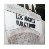 Los Angeles-Bibliotheks-Zeichen Fliese (Vorderseite)