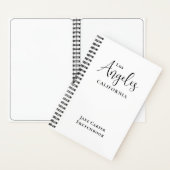 Los Angeles Black Script White Sketchbook Notizblock (Innen)