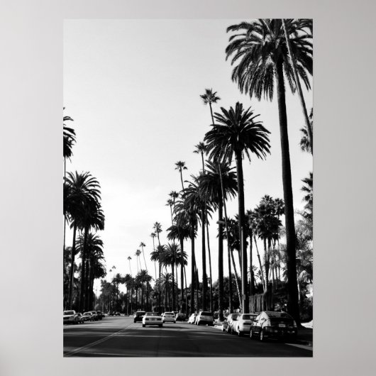 Los Angeles Black & White Fotografie Poster Print (Vorne)