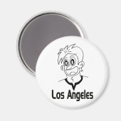 Los Angeles Boy (Black Line) Magnete Magnet (Vorderseite/Rückseite)
