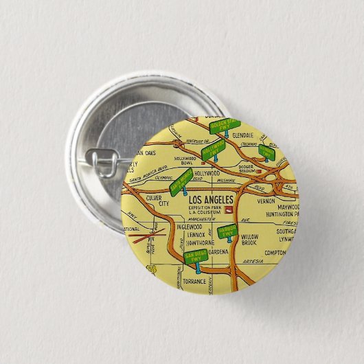 Los Angeles Button (Vorne & Hinten)