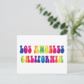 Los Angeles CA 60er Krawatte-Dye Postkarte (Stehend Vorderseite)