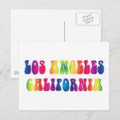 Los Angeles CA 60er Krawatte-Dye Postkarte (Vorne/Hinten)