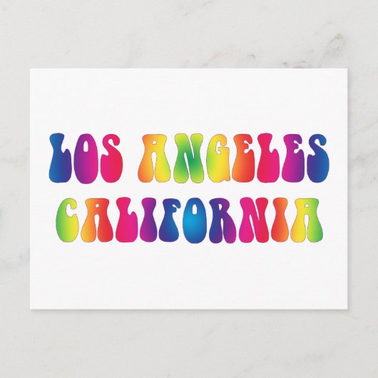 Los Angeles CA 60er Krawatte-Dye Postkarte (Vorderseite)
