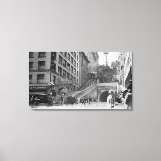 Los Angeles, CA Andels Flight Street Cars Leinwanddruck (Vorderseite)