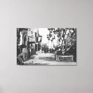 Los Angeles, CA-Ansicht von Olvera-Straße Leinwanddruck