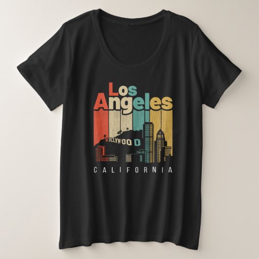 Los Angeles CA Große Größe T-Shirt (Design vorne)