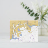 Los Angeles, CA Nautical Harbour Chart Postkarte (Stehend Vorderseite)