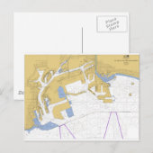 Los Angeles, CA Nautical Harbour Chart Postkarte (Vorne/Hinten)