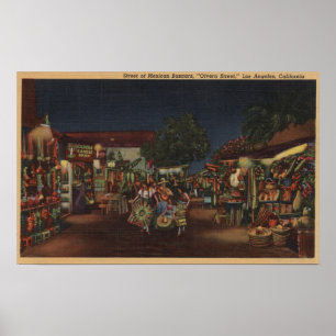 Los Angeles, CA - Olvera-Straße Poster