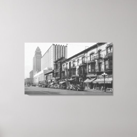 Los Angeles, CA Post und Old Main Leinwanddruck (Vorderseite)