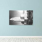 Los Angeles, CA Rathaus und Stadtblick Leinwanddruck (Insitu (Holzboden))