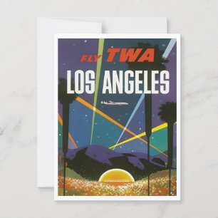 Los Angeles CA Reise Vintage Retro Inspiriert Postkarte