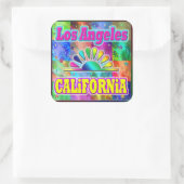 Los Angeles CA Sun & Palms Sticker (Tasche)