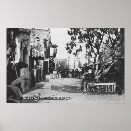 Los Angeles, CA View of Olvera Street Poster (Vorne)