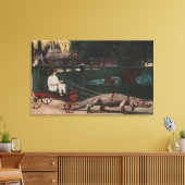 Los Angeles, CAAlligator FarmPulling Girl Leinwanddruck (Insitu (Wohnzimmer))