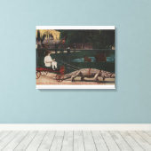 Los Angeles, CAAlligator FarmPulling Girl Leinwanddruck (Insitu (Holzboden))
