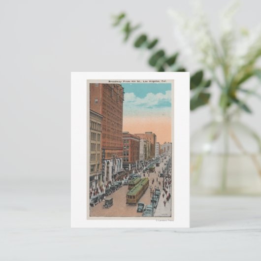 Los Angeles, CABstraway ab 4th Street View Postkarte (Stehend Vorderseite)