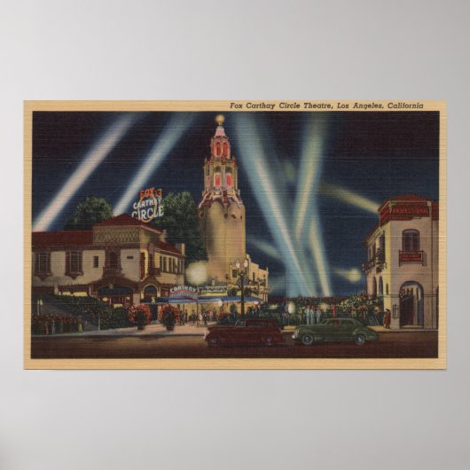 Los Angeles, CAFox Carthay Circle Theater View Poster (Vorne)