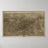 Los Angeles California 1909 Panoramakarte Poster (Vorne)