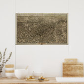 Los Angeles California 1909 Panoramakarte Poster (Küche)