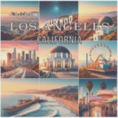 Los Angeles California 3 Inch Vinyl Sticker (Vorderseite)