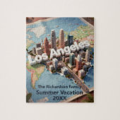 Los Angeles California 3D Skyline Map Vacation Puzzle (Vertikal)