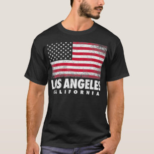 Los Angeles California 4. Juli American Flag U T-Shirt