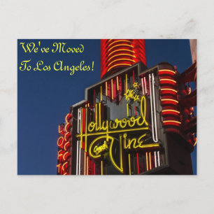 Los Angeles California Adresswechsel Ankündigungspostkarte