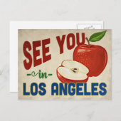 Los Angeles California Apple - Vintage Travel Postkarte (Vorne/Hinten)