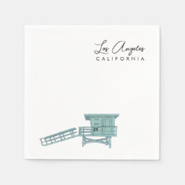 Los Angeles California Aquarellstand Serviette