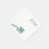 Los Angeles California Aquarellstand Serviette (Ecke)