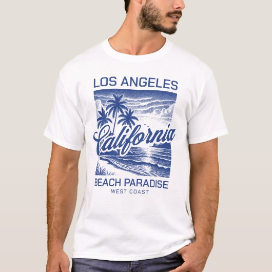 Los Angeles California Beach Paradise West Coast T-Shirt (Vorderseite)