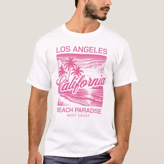 Los Angeles California Beach Paradise West Coast T-Shirt (Vorderseite)