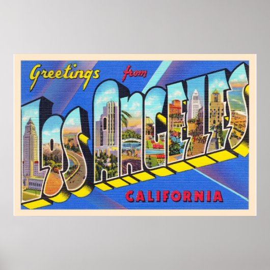 Los Angeles California CA Large Letter Postcard Poster (Vorne)